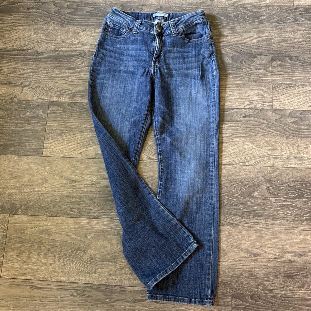 Y2K Vintage Lee Slender Secret Jeans Sz 12 Low Rise Straight Leg Stretch Denim